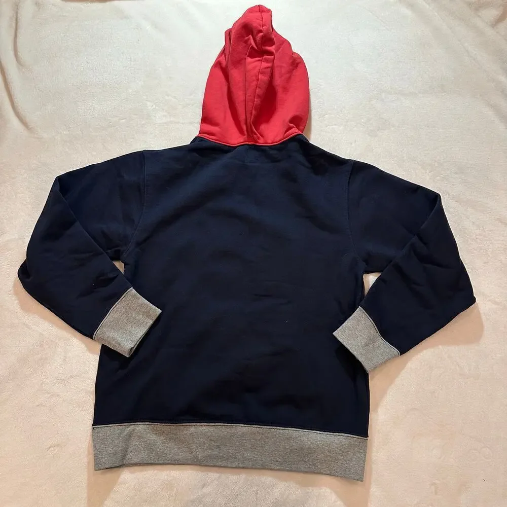 Gap Boy's Navy Hooded Sweatshirt sz XL Colorblock Hoodie Tigers Hoodie